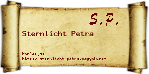 Sternlicht Petra névjegykártya